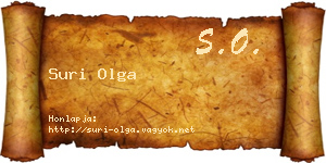 Suri Olga névjegykártya