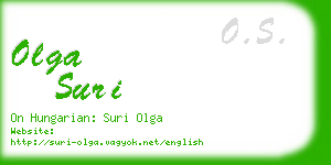 olga suri business card